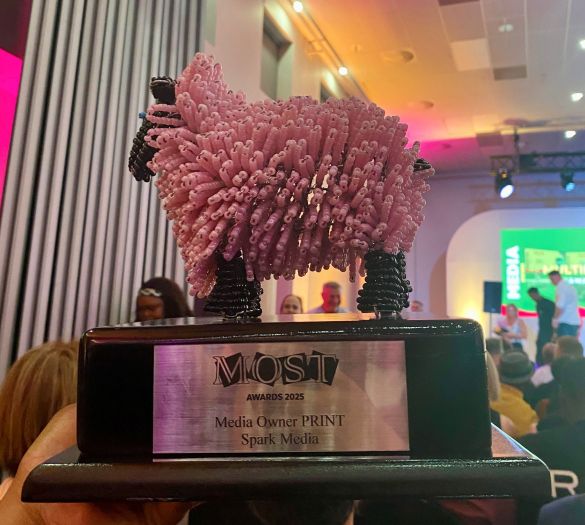 Close up of MOST award